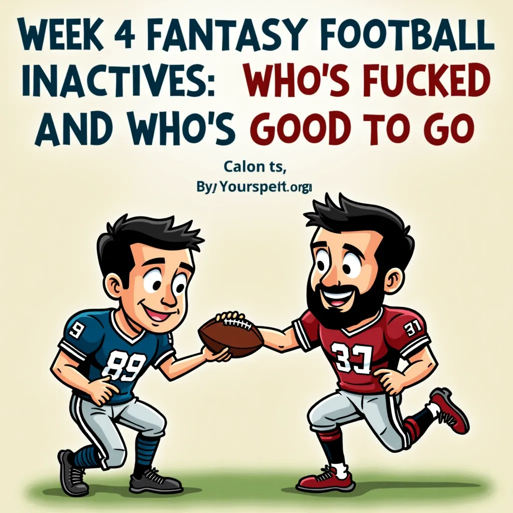 **WEEK 4 FANTASY FOOTBALL INACTIVES: WHO’S FUCKED AND WHO’S GOOD TO GO**